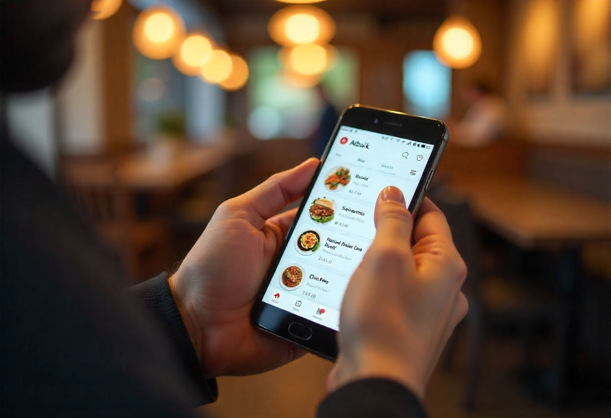 Customer ordering Albaik shawarma using mobile app