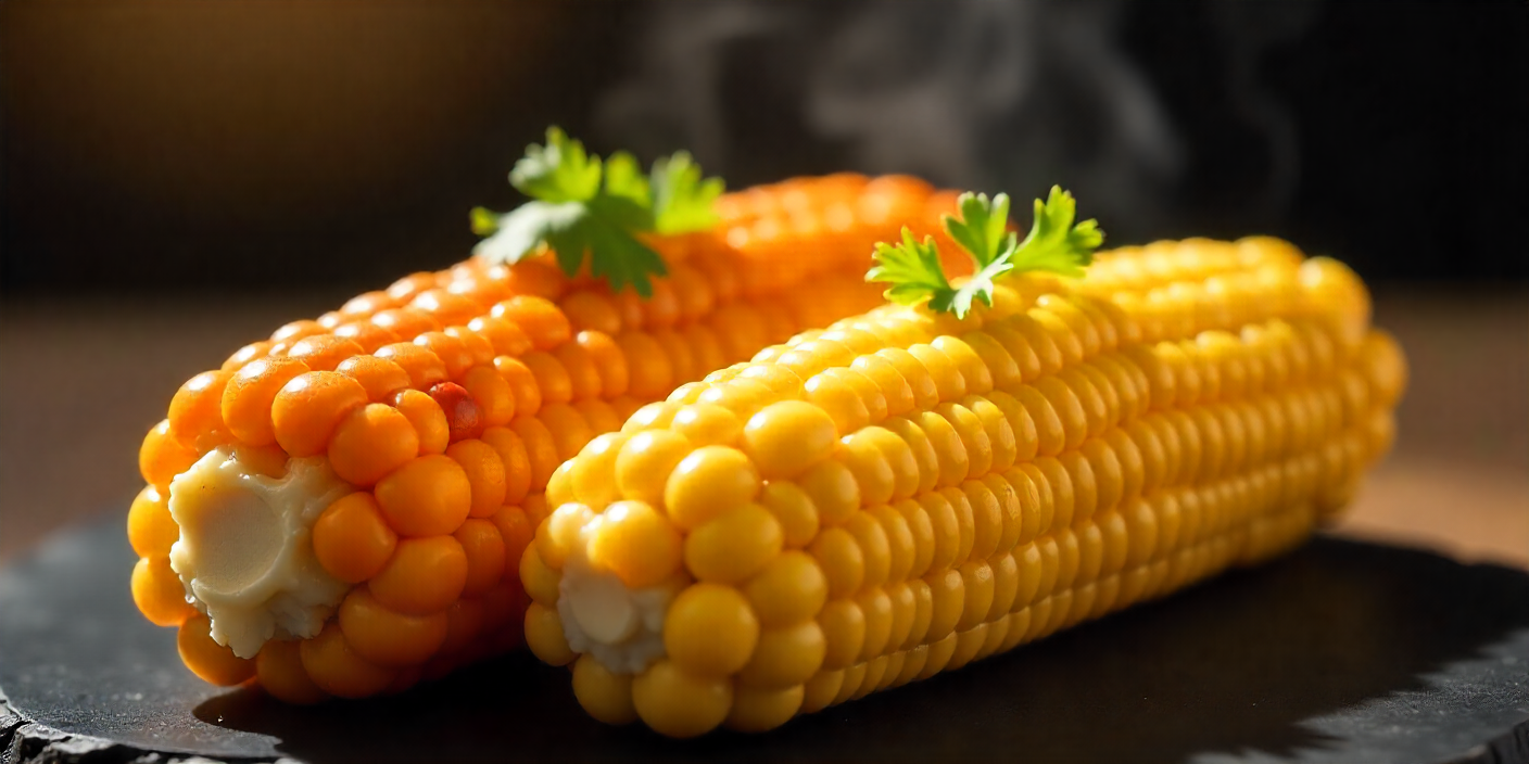 Spicy seasoned corn and regular buttery corn