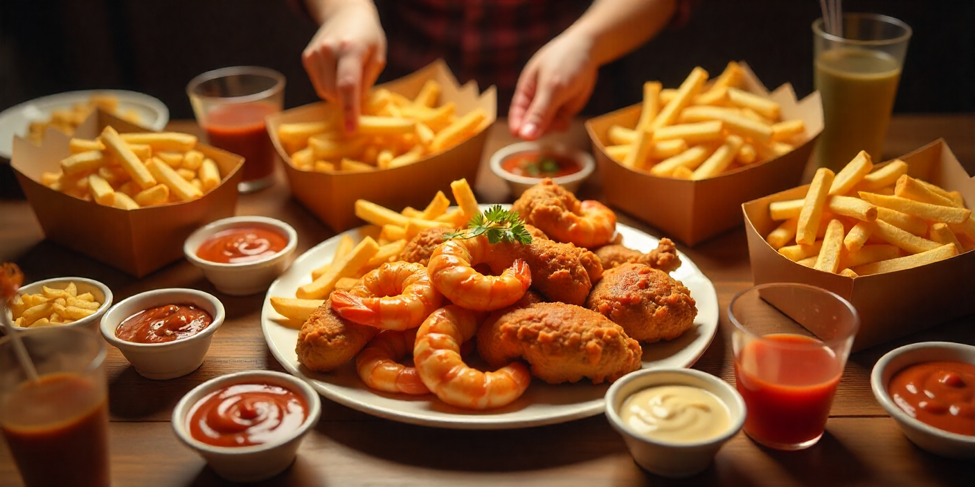 Albaik double baik family meal setup showing shared portions