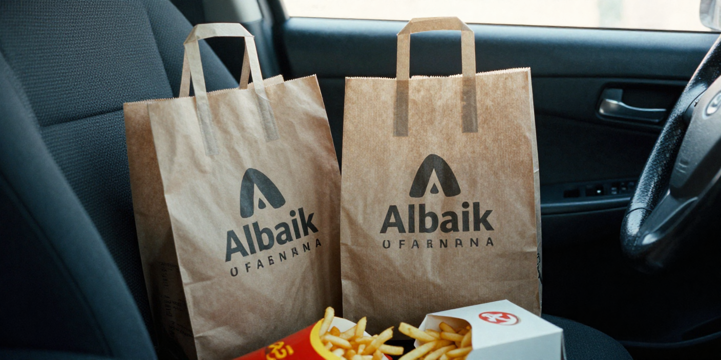 Albaik double baik takeaway order showing real customer experience