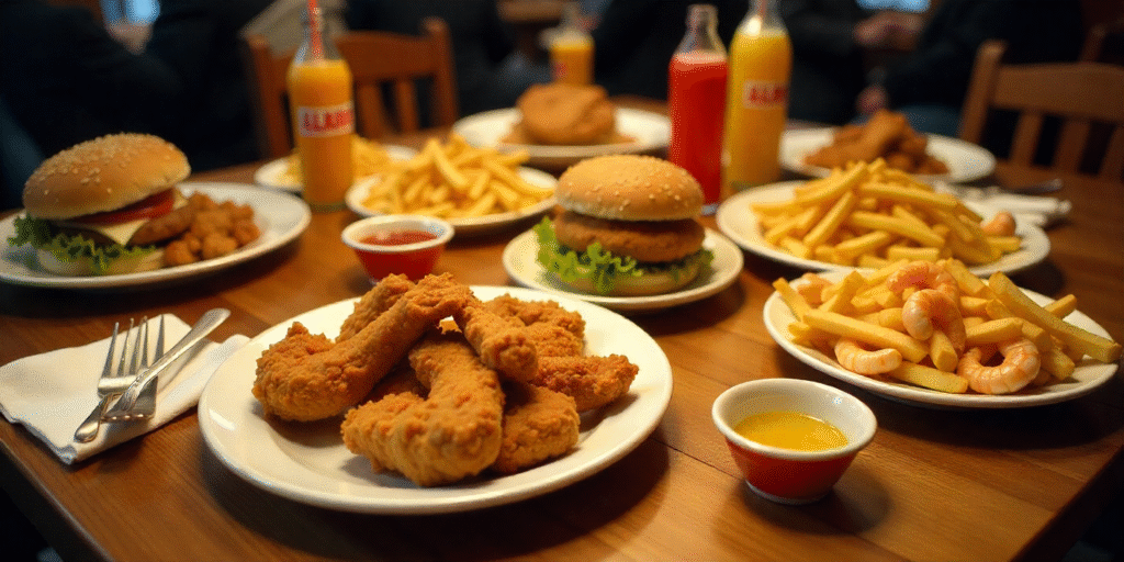 Albaik double baik meals displayed inside a Saudi Albaik restaurant setting
