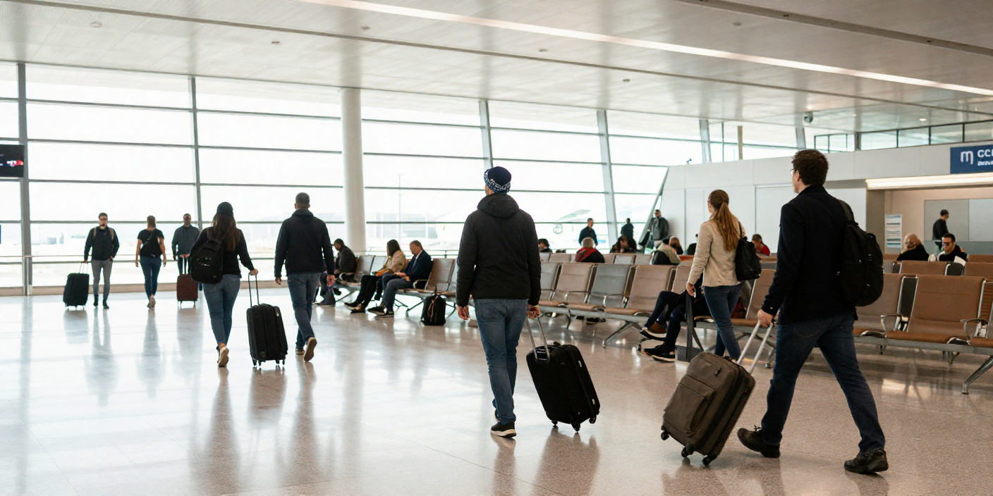 “Travelers in GCC airport checking if there is an Albaik Near Me open now before their flight”