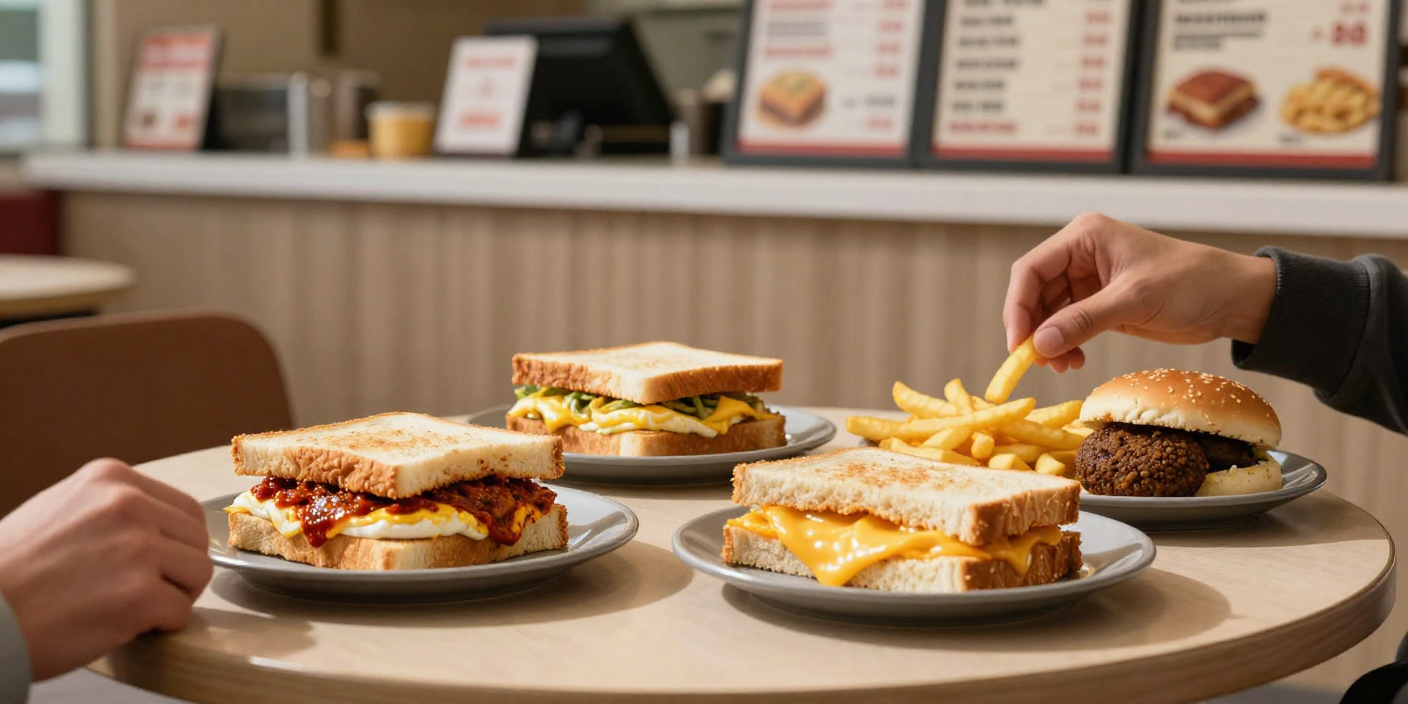 Albaik breakfast menu 2026 overview table style with multiple Saudi breakfast items