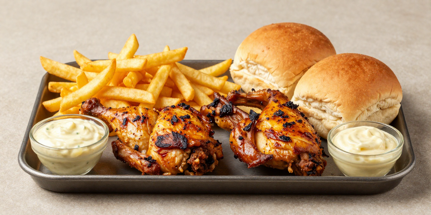 Albaik broast prices 4 piece meal in Saudi Arabia with fries bun and garlic sauce