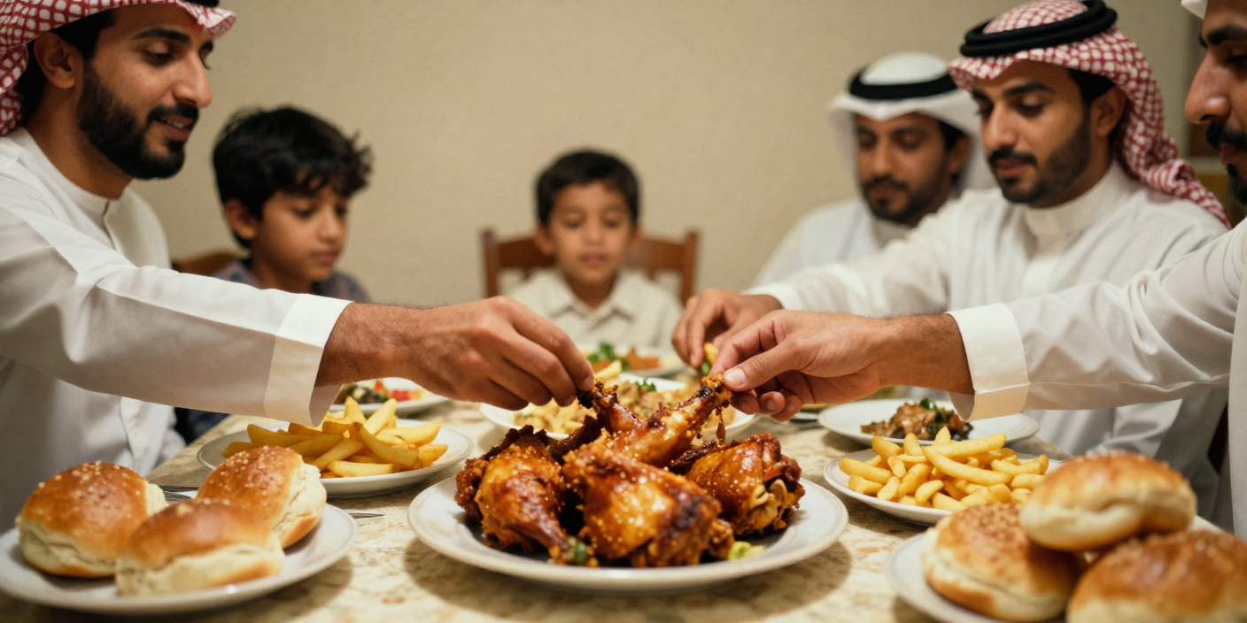 Albaik broast prices 2026 view of a Saudi fast food counter with broast meals ready to serve