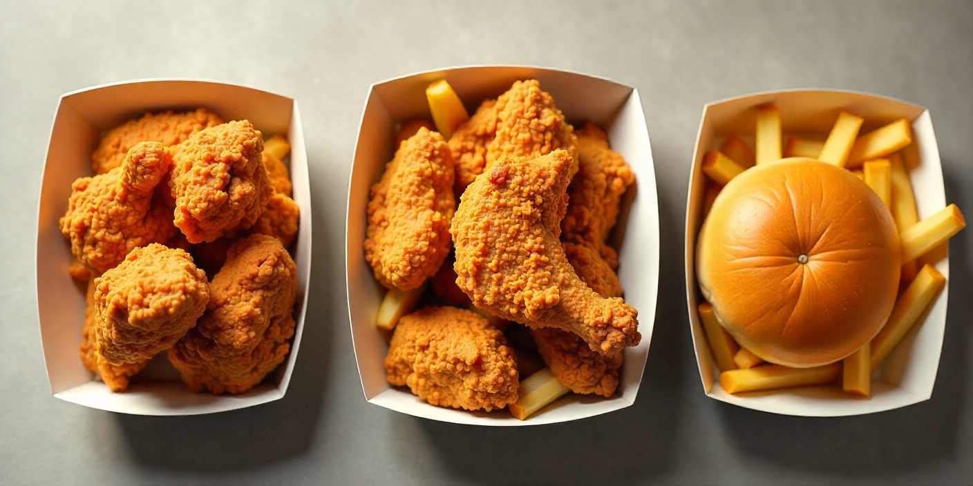 Albaik broast prices 2026 compared visually to other fried chicken meals in Saudi Arabia