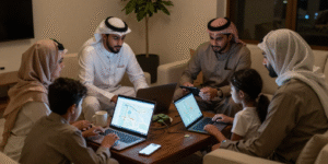 “GCC family using phone to order Albaik online 2026 and find nearest branch on a map” Albaik Near Me