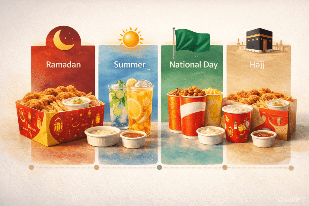 Albaik Seasonal Menu 2026 Ramadan, summer national day timeline