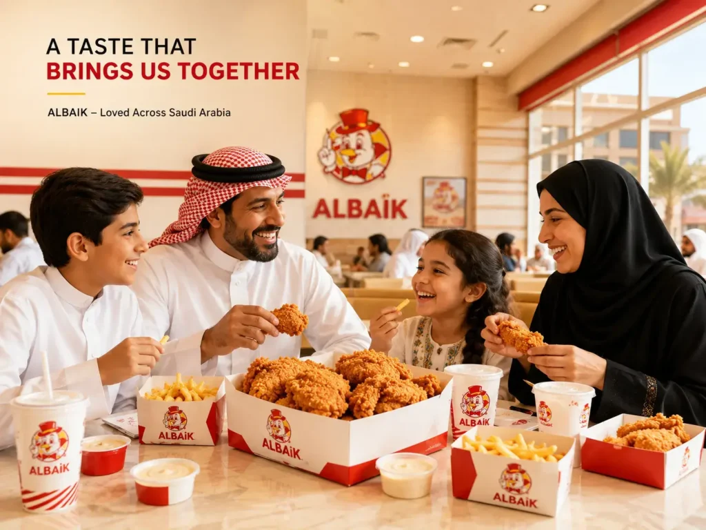 Albaik history showing Saudi family dining and the brand’s popularity across KSA