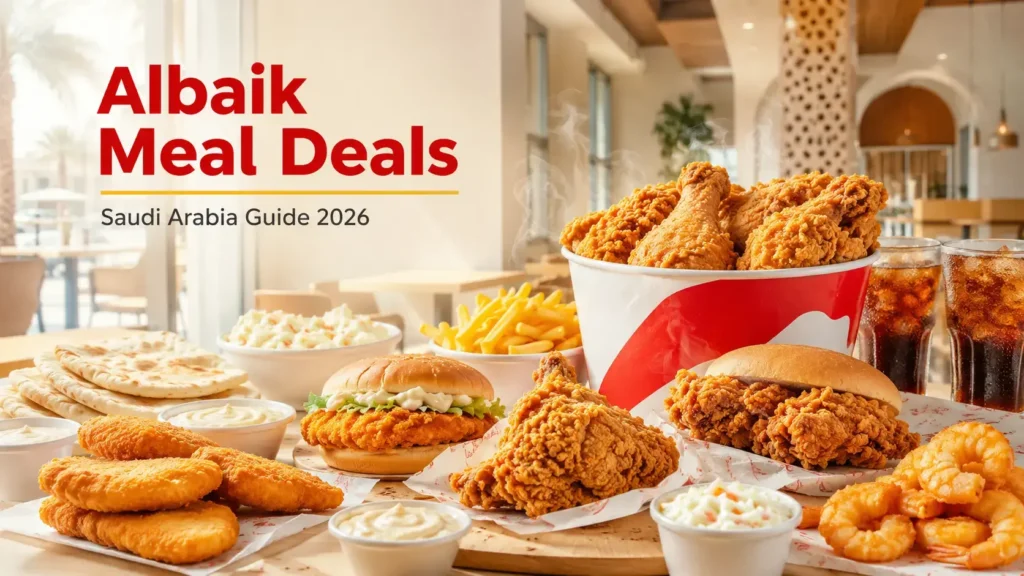 Albaik Meal Deals in Saudi Arabia featuring chicken combo meals and family meal deals