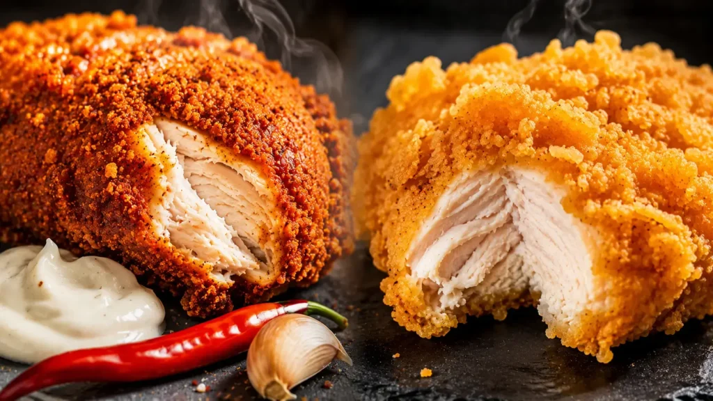 Albaik vs McDonald's taste test comparing spiced broasted chicken with crispy fried chicken