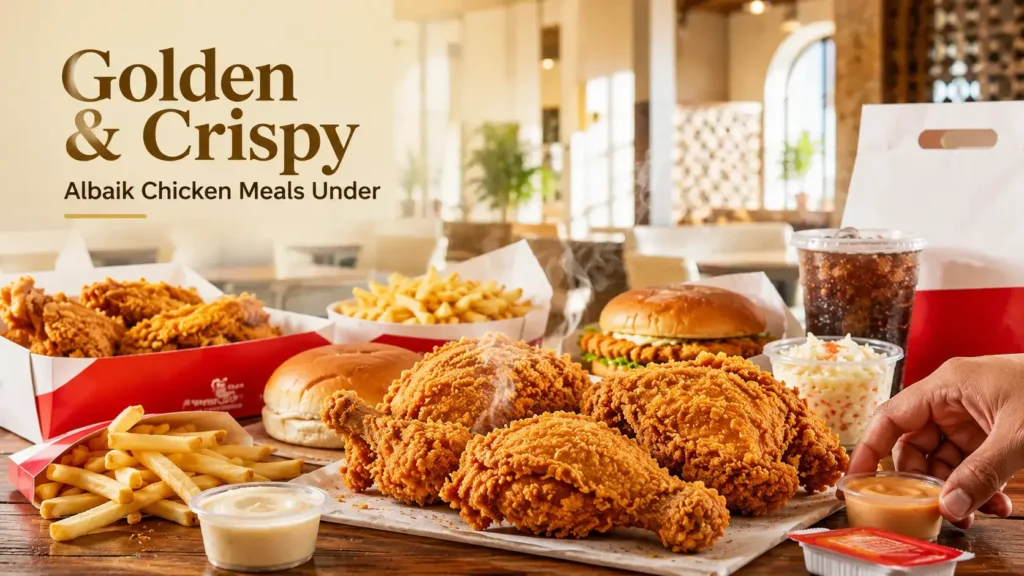 Golden & Crispy Albaik Chicken Meals Under