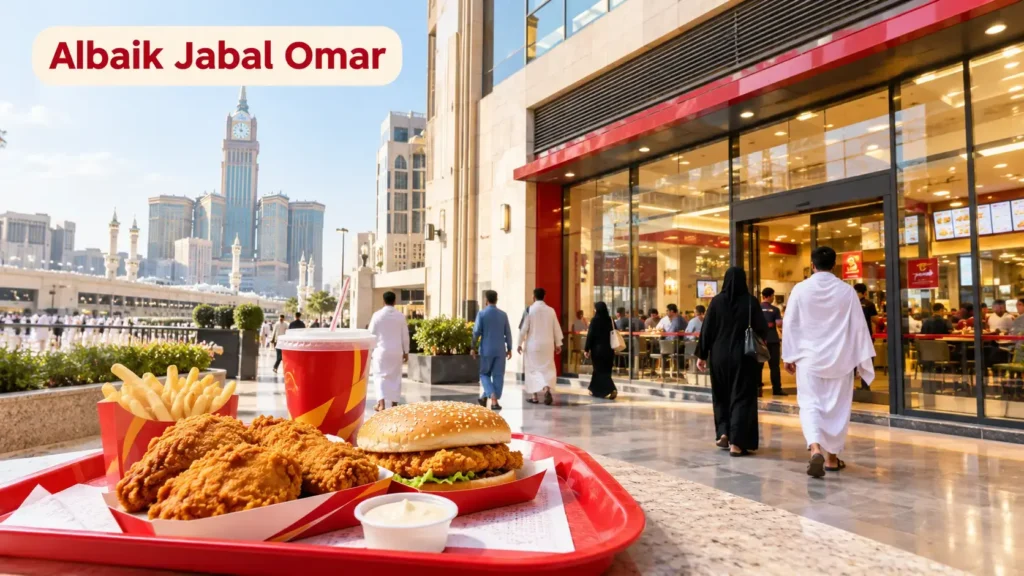Albaik Jabal Omar restaurant in Makkah near the Haram area