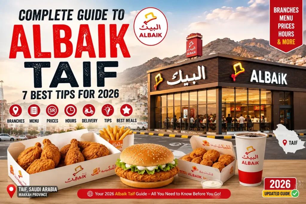 Albaik Taif restaurant, menu, prices, branches and 2026 guide